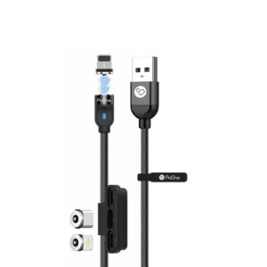 کابل شارژ مگنتی USB به Type-c و Lightning پرووان مدل PCC260