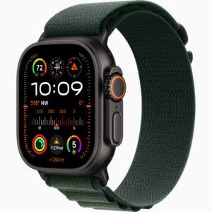 ساعت هوشمند اپل مدل الترا 2 بدنه تیتانیومی مشکی و بند آلپاین لوپ Ultra 2 Titanium Case Alpine Loop 49mm