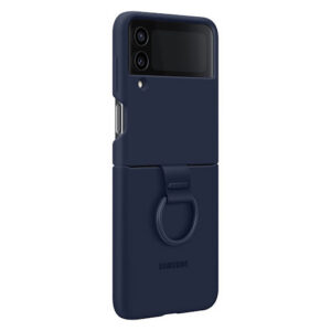 کاور مدل سیلیکونی مناسب برای گوشی موبایل سامسونگ Galaxy Z Flip 4 به همراه رینگ